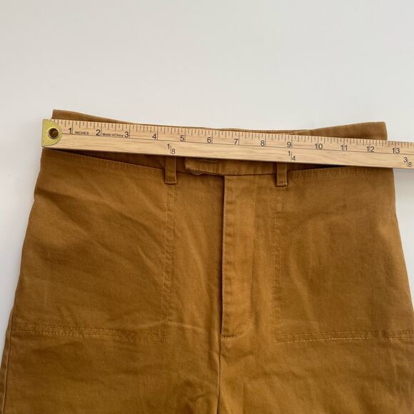 Anthropologie Greylin Size S Mustard Brown Wide Leg Pants Cropped - Picture 7 of 7